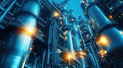 Futuristic Industrial Pipe Dream: A Surreal Technological Landscape