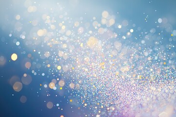 Poster - Beautiful shimmering bokeh with soft light effects, creating a dreamy atmosphere for various creative projects.