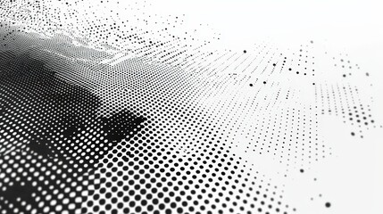 Leinwandbilder - black and white dot halftone pattern that creates a sense of texture and depth, enhancing visual interest through varying sizes and spacing