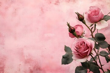 Poster - pink old rose background