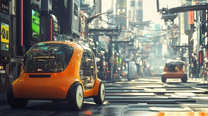 Futuristic Urban Transportation: An Autonomous Vehicle in the City