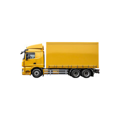 Semitrailer truck against a background. This truck is perfect for use in transportation, logistics, delivery, and commercial freight concepts, particularly in minimalistic designs