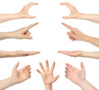 © rvlsoft - Set of Hands with different gestures, isolated on transparent background
