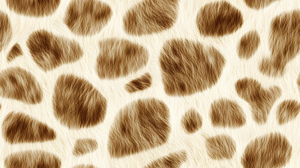 Wall Mural - Realistic fur giraffe patches seamless pattern