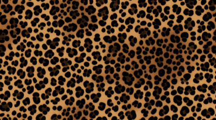 Wall Mural - Realistic fur leopard seamless pattern