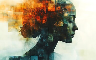 Aufkleber - Generate an abstract image with shapes representing choices