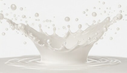 Pure Milk Splash, Creative Milk Explosion, Refreshing Milk Wave