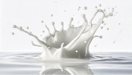 Pure Milk Splash, Creative Milk Explosion, Refreshing Milk Wave