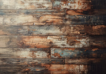 Wall Mural - Hintergrund, eine verwitterte, braune Holzwand