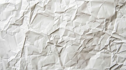 Aufkleber - Closeup view of white crumpled paper texture, showcasing intricate wrinkles folds, perfect for backgrounds in graphic design, art projects, or any creative work needing a unique and tactile appearance