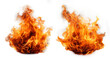 © Olaf Simon - Abstract flames of a fire with powerful colors. White Background