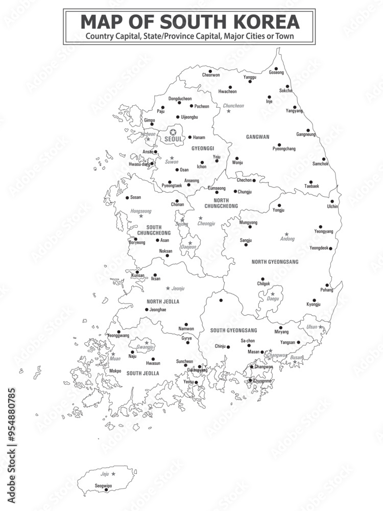 Geography politics map of countries. Map of country with capital ...
