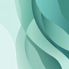 Abstract Green and White Wave Background.