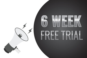 6 week free trial banner design. 6 weeks free banner background
