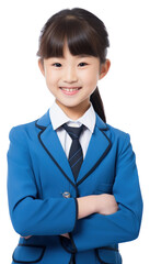 Canvas Print - PNG Japanese kid air hostess portrait smile happy.