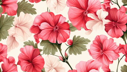 Wall Mural - Vintage bouquet of beautiful flowers pattern design and background