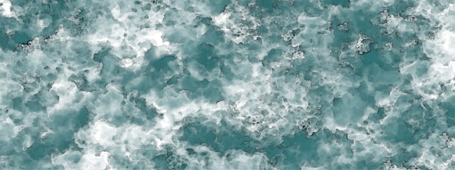 Leinwandbilder - Abstract watercolor white sky with wispy cloud with cement wall texture with old grunge elements. White & Black color old concrete wall for background. 