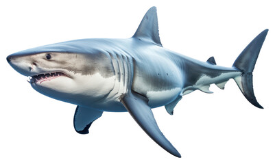 Poster - PNG Shark animal fish white background.