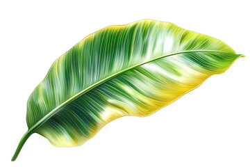 Poster - A vibrant green leaf showcasing intricate details and natural beauty, perfect for nature-themed designs and projects.