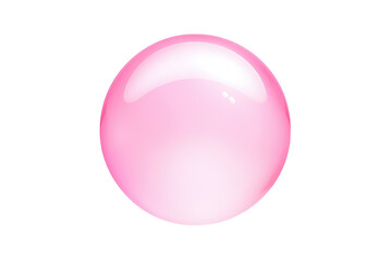 Pink bubble isolated on transparent background