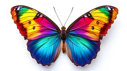 Vibrant Rainbow Butterfly.