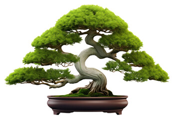 Sticker - PNG Bonsai tree plant white background.