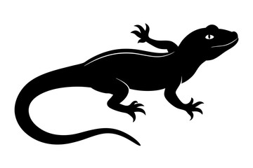 Wall Mural - Lizard vector silhouette illustration, lizard icon