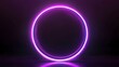 © plaksa - Technology purple circle light stage on black background