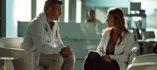 A Doctor Consulting with Patient