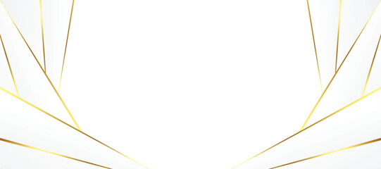 Premium white and golden lines elegant banner