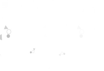 Poster - Light Gray vector background with triangles, circles.