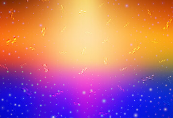 Poster - Light Blue, Yellow vector texture in birthday style.