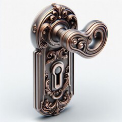 Wall Mural - door handle on a white background