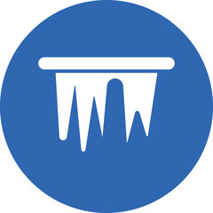 Poster - Icicle glyph circle icon