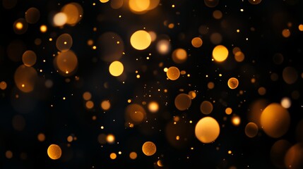 Poster - golden sparkles dance and shimmer against a dark background, creating a mesmerizing effect during a 