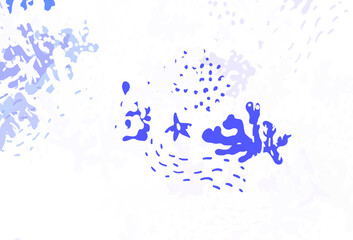 Poster - Light Blue, Green vector template with chaotic shapes.