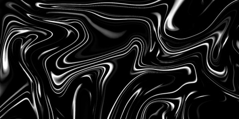 Poster - Abstract dark black liquid marble surfaces background design. ink backdrop with wavy pattern. modern background design with luxury cloth or liquid wave or wavy folds of grunge silk texture.	