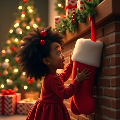 child with christmas gift