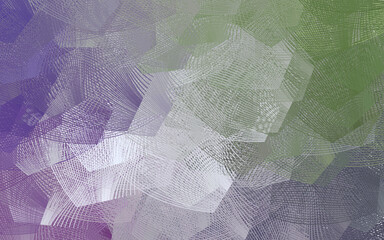 Poster - Light Pink, Green vector background with curved lines.