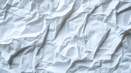 Sticker - Crumpled White Paper Texture Background