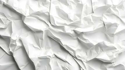 Sticker - Crumpled White Paper Texture Background