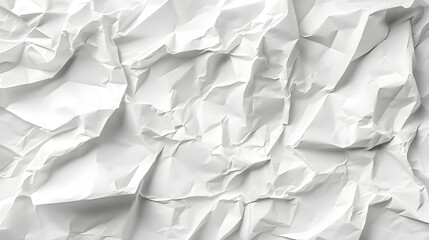 Sticker - Crumpled White Paper Texture Background