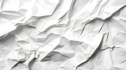 Sticker - Crumpled White Paper Texture Background