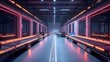 © Phichaphat - Futuristic Conveyor Belt System in Warehouse