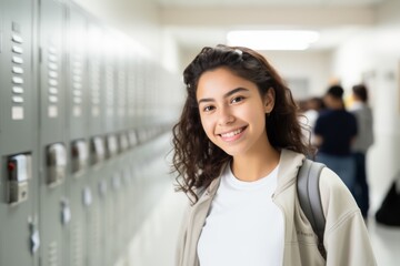 Wall Mural - Smiling portrait of a female student