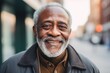© Vorda Berge - Portrait of a smiling elderly black man with gray beard outdoors