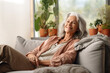 © kues1 - resting at home in the sofa. relaxing and doing nothing concept