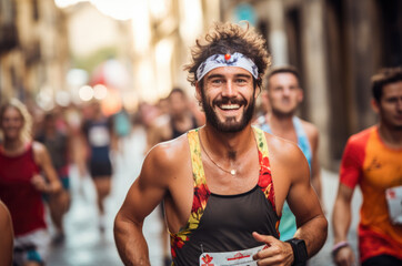 Wall Mural - person doing sport or fitness concept