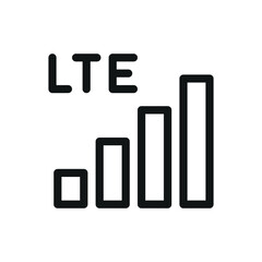 Poster - LTE signal isolated icon, LTE generation network vector symbol with editable stroke