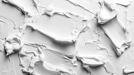 Poster - The white plaster wall showcases a textured surface with varied depths from trowel application, reflecting light uniquely